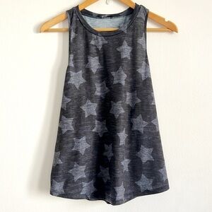 Terez Stars Racerback Tank - Gray Black